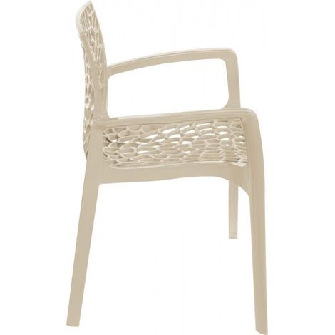 Sedie polipropilene braccioli giardino bar Grand Soleil GRUVYER ARM