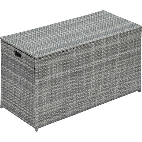 Coffre de Jardin Rangement extérieur avec Couvercle et Grande capacité 700L résistant aux intempéries Gris PT-OF0010G (1/5)