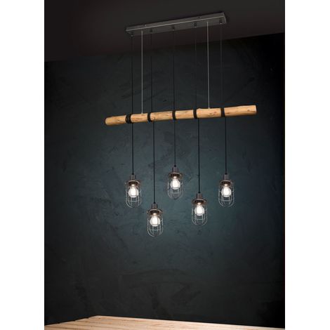 Vintage Hänge Leuchte Käfig Decken Strahler Wohn Zimmer Beleuchtung Pendel Lampe Trio 308100567 (1/5)