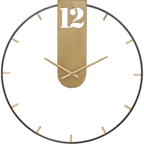Horloge murale dorée cm ø 60 x 4,5 (1/5)