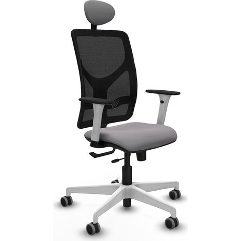 Chaise de bureau piqueras y crespo Motilla gris simili cuir (1/2)