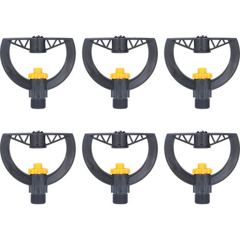 Lot de 6 buses d'arrosage G3/4 mâle en plastique noir pour serre agricole (1/5)