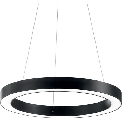 Sospensione Moderna Oracle Alluminio-Plastiche Nero Led 28W 3000K D50Cm (1/2)