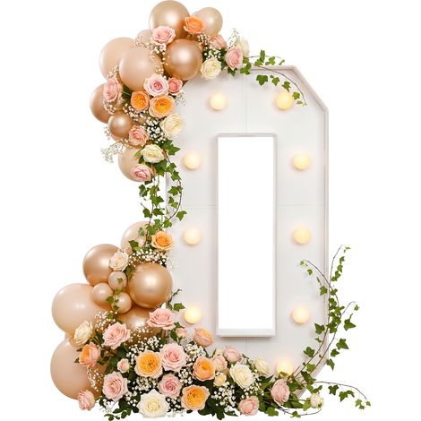 100cm Chiffres lumineux à LED Numéro 0 Lumière Chaude pour Décoration Anniversaires, Mariages, Vitrines - Fonctionnant sur batterie (1/5)