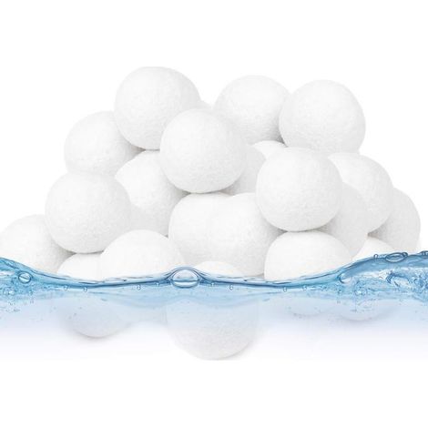 Filtre Balls 300g, Boules De Filtre De Piscine, Balles Filtrantes Piscine, Filtre Bouilloire Filtre À Sable Sable de Piscine Sable de Quartz de Rechange Produits (1/5)