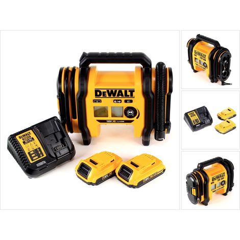 DeWalt DCC 018 D2 Compressore a batteria 11 Bar 18V + 2x Batterie DCB 183 2,0 Ah + Caricabatterie DCB 115