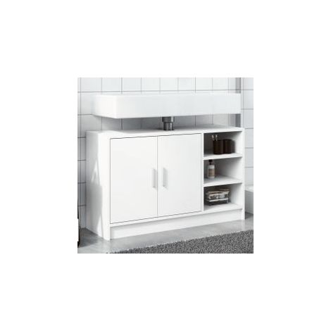 Armoire d'évier blanc 90x29x55 bois d'ingénierie (1/5)