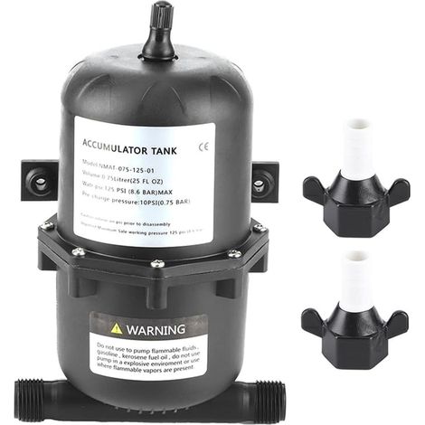 Pompe a Eau Accumulateur Pression Réservoir Pompe à Eau Contrôle de Débit 0.75 L 125PSI pour Accessoire de Système d'eau de Bateau de RV Marin Camping-Car Yacht Jardin (1/5)
