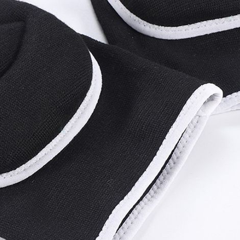 Genouillère de compression double face pour ballet, yoga et fitness unisexe noire taille L. (1/5)