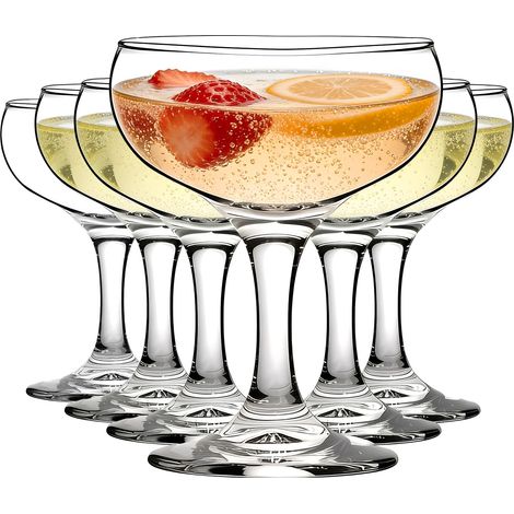 Lot de 6 verres à champagne de 235 ml - Verres à cocktail à martini (1/5)