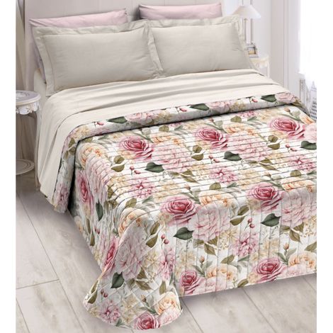 Quilt Trapuntino Piumino Estivo Digitale 100gr/mq Microfibra Flower D1 (1/4)