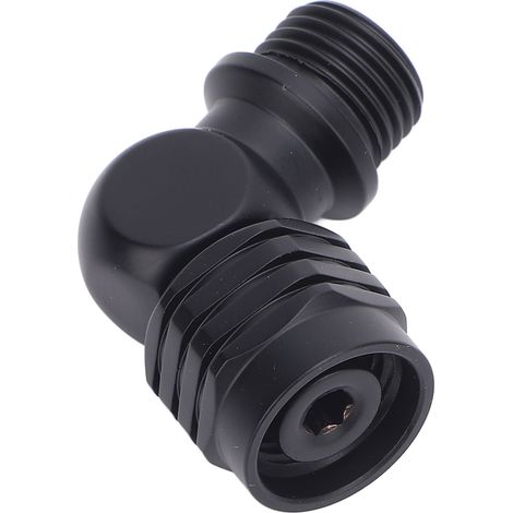 Connecteur de détendeur de plongée, adaptateur rotatif coudé à 110° en acier inoxydable pour deuxième étage, noir (1/5)