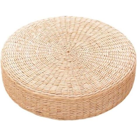 Coussin de chaise en paille 40 x 40 x 6 cm – Design ergonomique pour un confort optimal – Housse lavable et respirante (1/5)