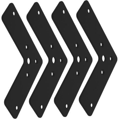 4-teiliges Set hochbelastbarer Eckverbinder, dick, flach, rechtwinklig, starke Befestigung für die Montage von Möbelplatten (1/5)