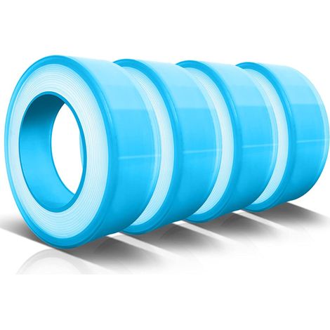 Ruban PTFE - 12,7 mm x 8,13 m - Pour Raccords Filetés Sanitaires - Épaisseur Renforcée - 4 Rouleaux (1/5)