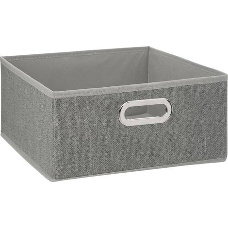 Cestino in tessuto mix n modul 31x15cm grigio chiaro screziato - 5five