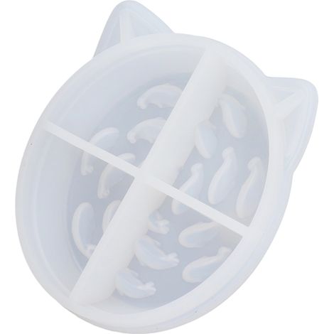 Moule en résine époxy cristal à faire soi-même - Moule en silicone pour gamelle/assiette anti-étouffement pour chiot mignon, os pour chien, gamelle/assiette pour chat. (1/5)