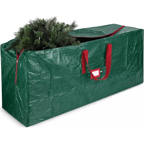 Filiyano – Sac de rangement pour couronne de Noël, boîte de rangement pour couronne, sac à fermeture éclair, (vert), 122 x 34 x 51 cm (1/4)