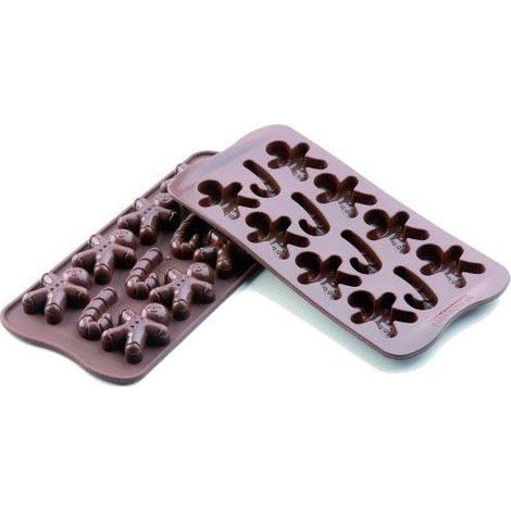 SILIKOMART STAMPO SILICONE FORNO EASYCHOC MR.GINGER CIOCCOLATINI SCG12