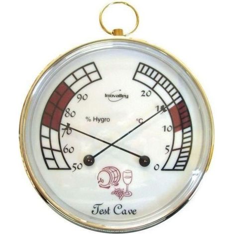 Thermomètre hygromètre de cave D: 96mm - blanc (1/2)