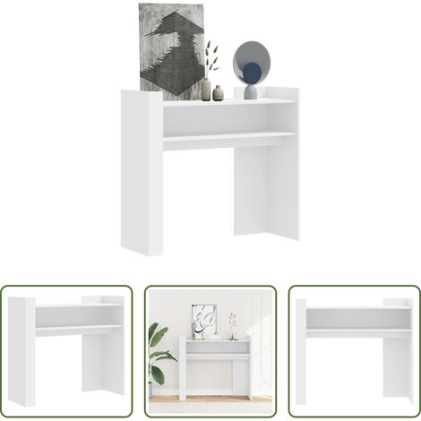Holzwerkstoff - Konsolentisch Weiß 100x35x90 cm Holzwerkstoff (1/5)