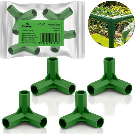 Connettori per pali da 11 mm, verdi, set da 4