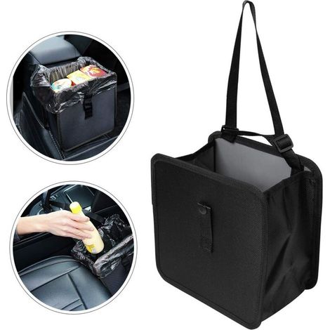 YMYNY Poubelle de voiture à suspendre, sac poubelle de recyclage, tissu Oxford, étanche et anti-fuite (1/4)