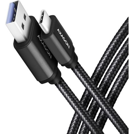 AXAGON USB-Kabel USB 3.2 Gen1 USB-C® Stecker, USB-A Stecker 1.00 m Schwarz vergoldete Steckkontakte (1/3)