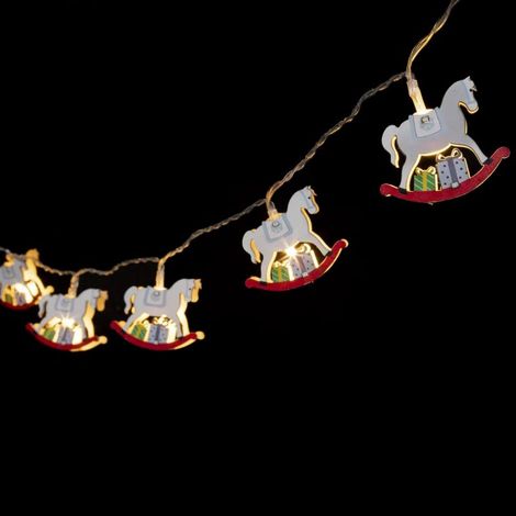 Paris Prix - Guirlande Lumineuse chevaux 165cm Multicolore