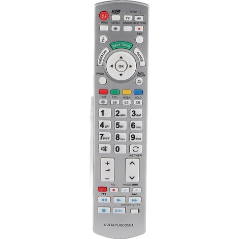 Eosnow Fernbediener, Fernsehcontroller Kunststoff-TV-Steuerungsentfernung 8m für Smart N2QAYB000504 N2QAYB000673 N2QAYB000785 TX-L37EW30 TX-L42ES31 (1/5)
