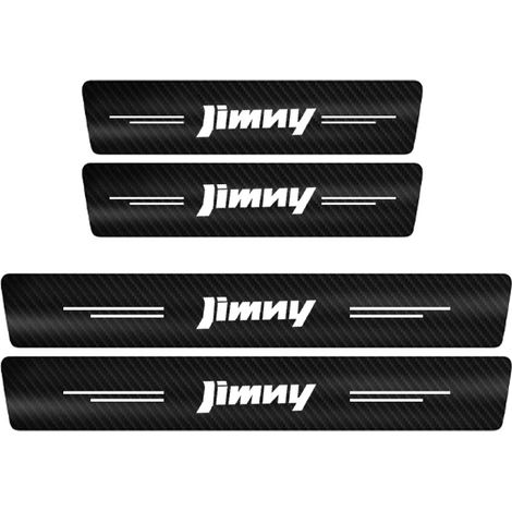 (Lot de 2,pour Jimny) Autocollants de seuil de porte en fibre de carbone pour Suzuki Swift,Grand Vitara,Baleno,Jimny,SX4 - Accessoires intérieurs de voiture (1/3)