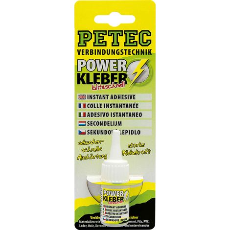 Petec Power Kleber blitzschnell 10 g Flasche (1/5)