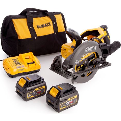 DeWALT DCS577T2 Cordless 54V XR FLEXVOLT High Torque 190mm Circular Saw Set With 2x6Ah Batts And Charger In Large 24" Bag (1/5)