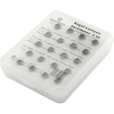 Quadrios 1802O018 Skalenlampe 1.5 V, 2.5 V, 4.5 V, 4.8 V, 12 V  Sockel E10   20 Teile (1/2)