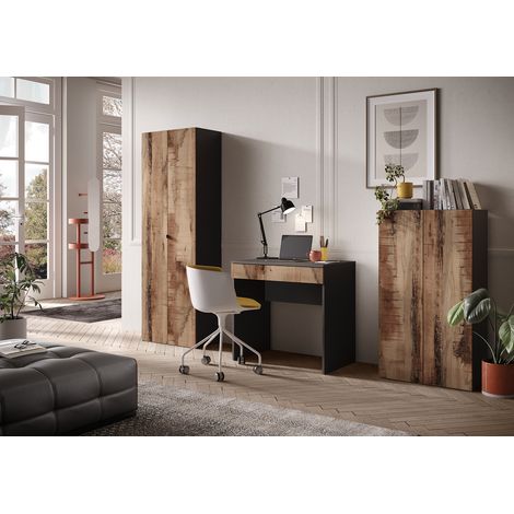 Ensemble de bureau moderne noir mat/pero Loucia (1/5)