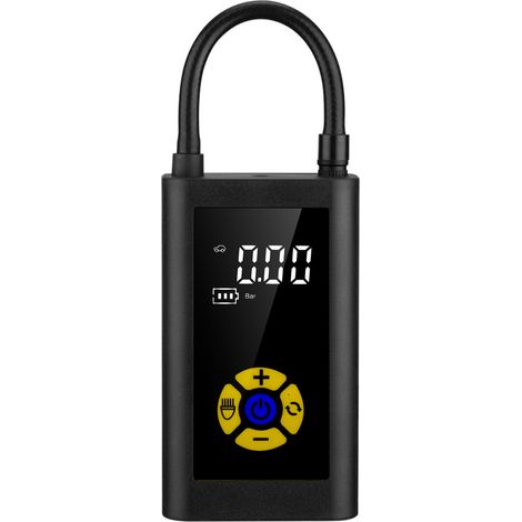 Tragbarer Luftkompressor, 2023 Neue Version Autoreifenfüller Fahrradpumpe Mini-Autokompressor Digitales LCD-Display, 150 PSI, Typ-C-Aufladung mit LED-Licht (1/5)