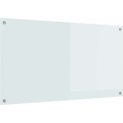 Kitchen Backsplash White 110 x 60 x 0.6 cm Tempered Glass vidaXL
