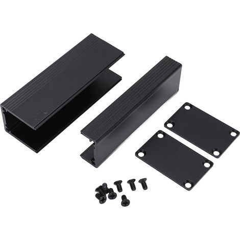 Boîtier de projet en alliage d'aluminium, sablé noir, pour circuit imprimé de 1,25 à 1,5 mm. (1/5)