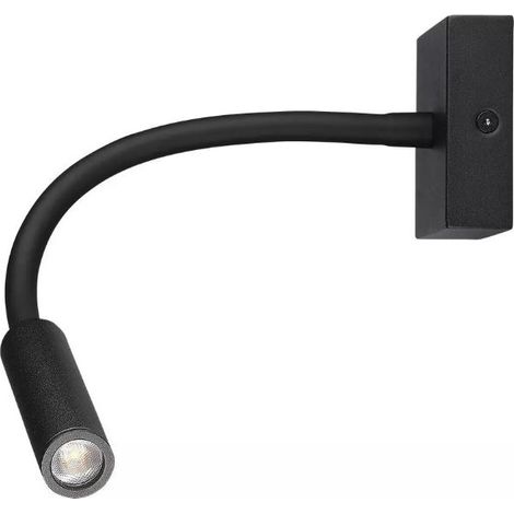 Applique Lampada Led Da Parete Hotel Per Lettura 3W 3000K Braccio Flessibile Carcassa Nera SKU-211485 (1/5)