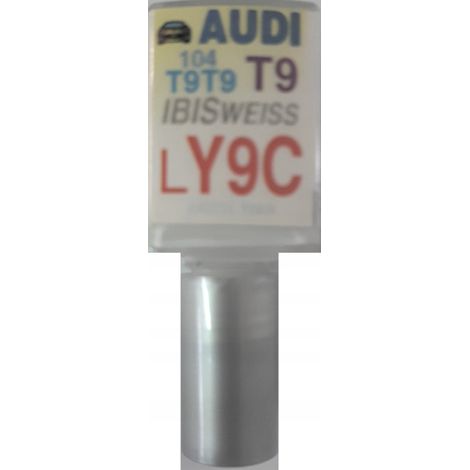 Réparation des rayures de peinture Audi LY9C T9 ibisweiss 10 ML arasystem