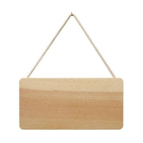 Plaque de porte - ARTEMIO - Bois - Artisanal - 21x11 cm - Marron (1/2)