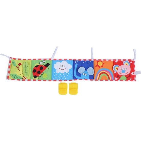 Protège-bébé de lit bébé double face aux couleurs vives, non décolorant, barrière de sécurité pour nourrisson et enfant, coussin de bordure de berceau (1/5)