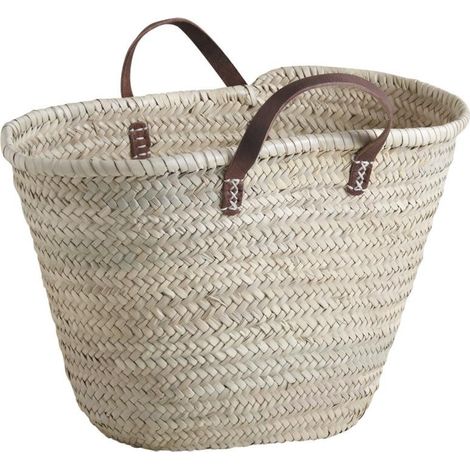 Culla Palmier Naturale + Manici in Pelle 65cm