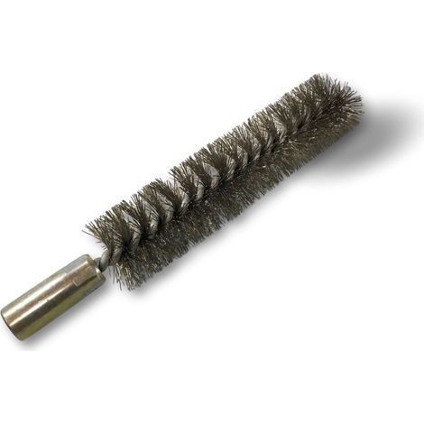 Ecouvillon ACIER Condenseur Lot de 10 Ø 18 mm Raccord laiton taraudé M6 femelle Torsade en acier galvanisé Brosse nettoyage paroi tube alésage Kibros 4TCA18x10 (1/5)