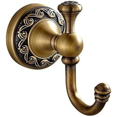 Wave Pattern Wall Mounted Robe Hook, Bathroom, Toilet, Coat, Towel, Hat Holder, Antique Style, for Entryway, Wardrobe, Bedroom (1/5)