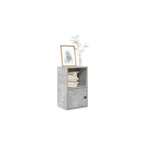 Bibliothèque gris béton 31x24x52 bois d'ingénierie (1/5)