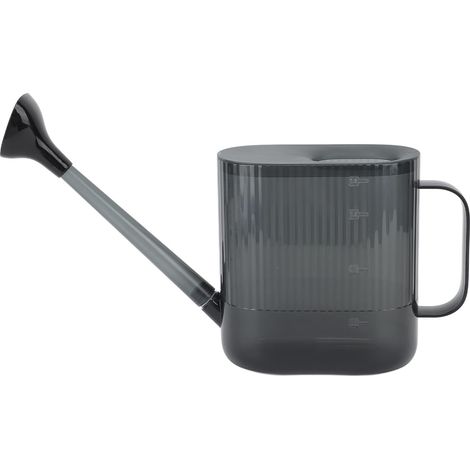 Generic Arrosoir de jardin à long bec de 1,8 l pour plantes d'intérieur, avec poignée confortable et corps transparent, multifonction pour la maison, le jardin, la cour (gris)