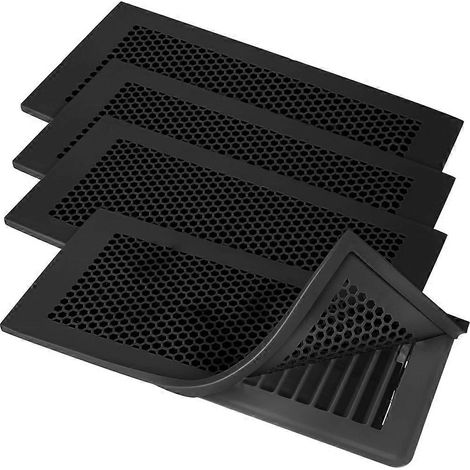 Lot de 4 protections de grilles d'aération en silicone pour grilles de sol de 4 x 10 pouces, avec sécurité enfant. (1/5)