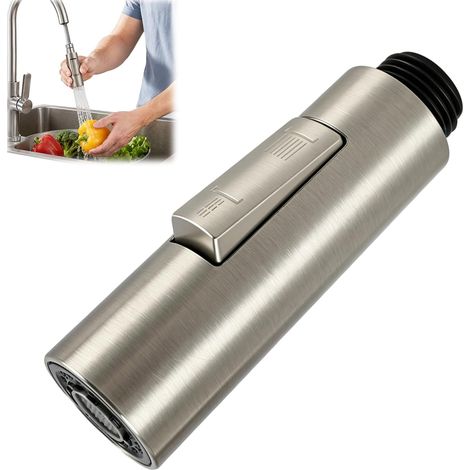 Mitigeur extractible avec douchette 2 modes pour évier de cuisine, Pommeau de robinet en plastique haute qualité, Économiseur d’eau, Anti-corrosion, pour cuisine et salle de bain (1/5)