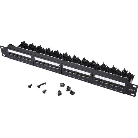 Panneau de brassage 24 ports montable en rack, plaqué or, haute vitesse CAT6 RJ45 (1/5)